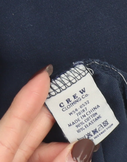 Crew Clothing Co. Women’s Blue Long Sleeve Polo Shirt Size 14