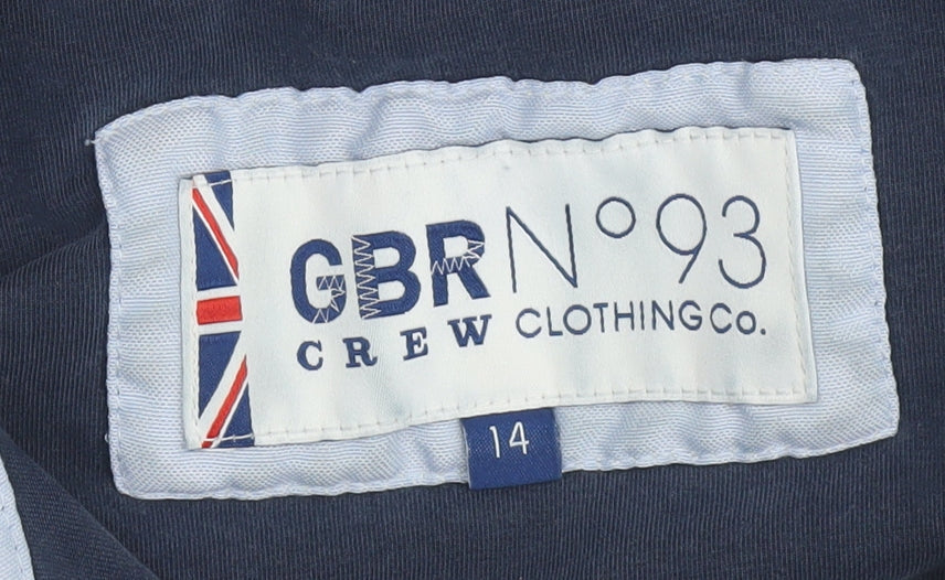 Crew Clothing Co. Women’s Blue Long Sleeve Polo Shirt Size 14