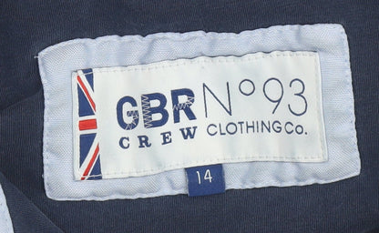 Crew Clothing Co. Women’s Blue Long Sleeve Polo Shirt Size 14