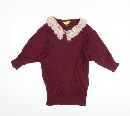 Womens UK Size S Max C London Red Pullover Jumper
