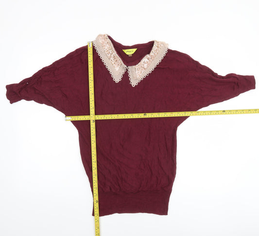 Womens UK Size S Max C London Red Pullover Jumper