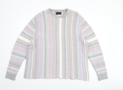 ASOS DESIGN Womens Multicoloured Striped Knit Jumper Size M