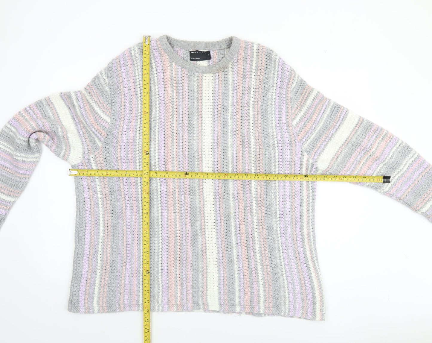 ASOS DESIGN Womens Multicoloured Striped Knit Jumper Size M