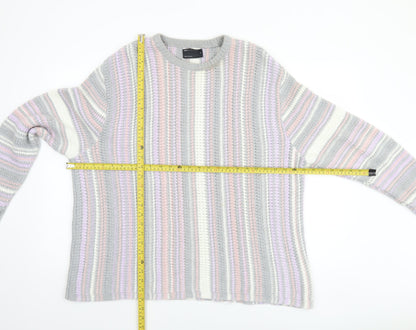ASOS DESIGN Womens Multicoloured Striped Knit Jumper Size M