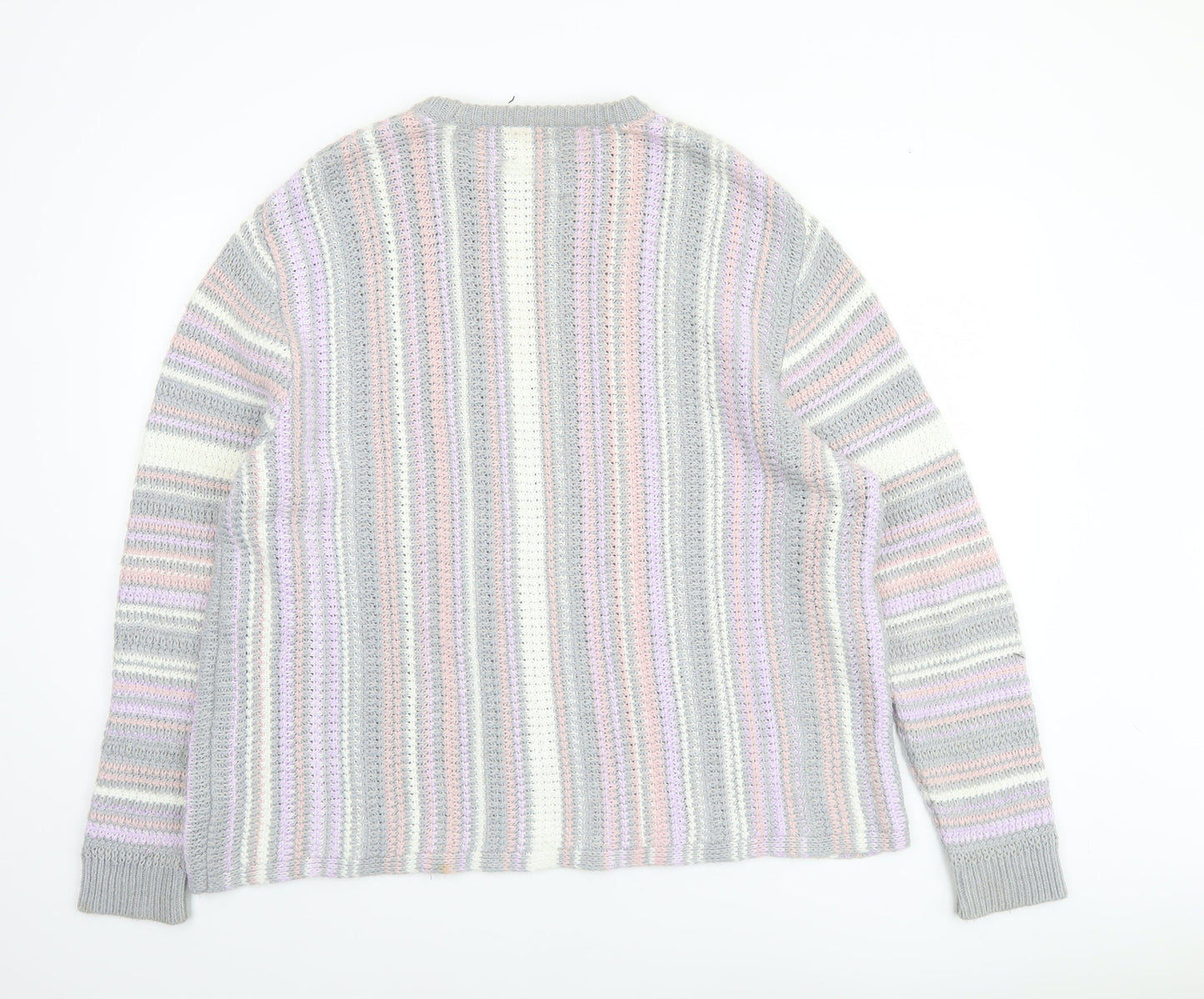 ASOS DESIGN Womens Multicoloured Striped Knit Jumper Size M