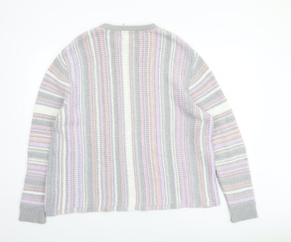 ASOS DESIGN Womens Multicoloured Striped Knit Jumper Size M
