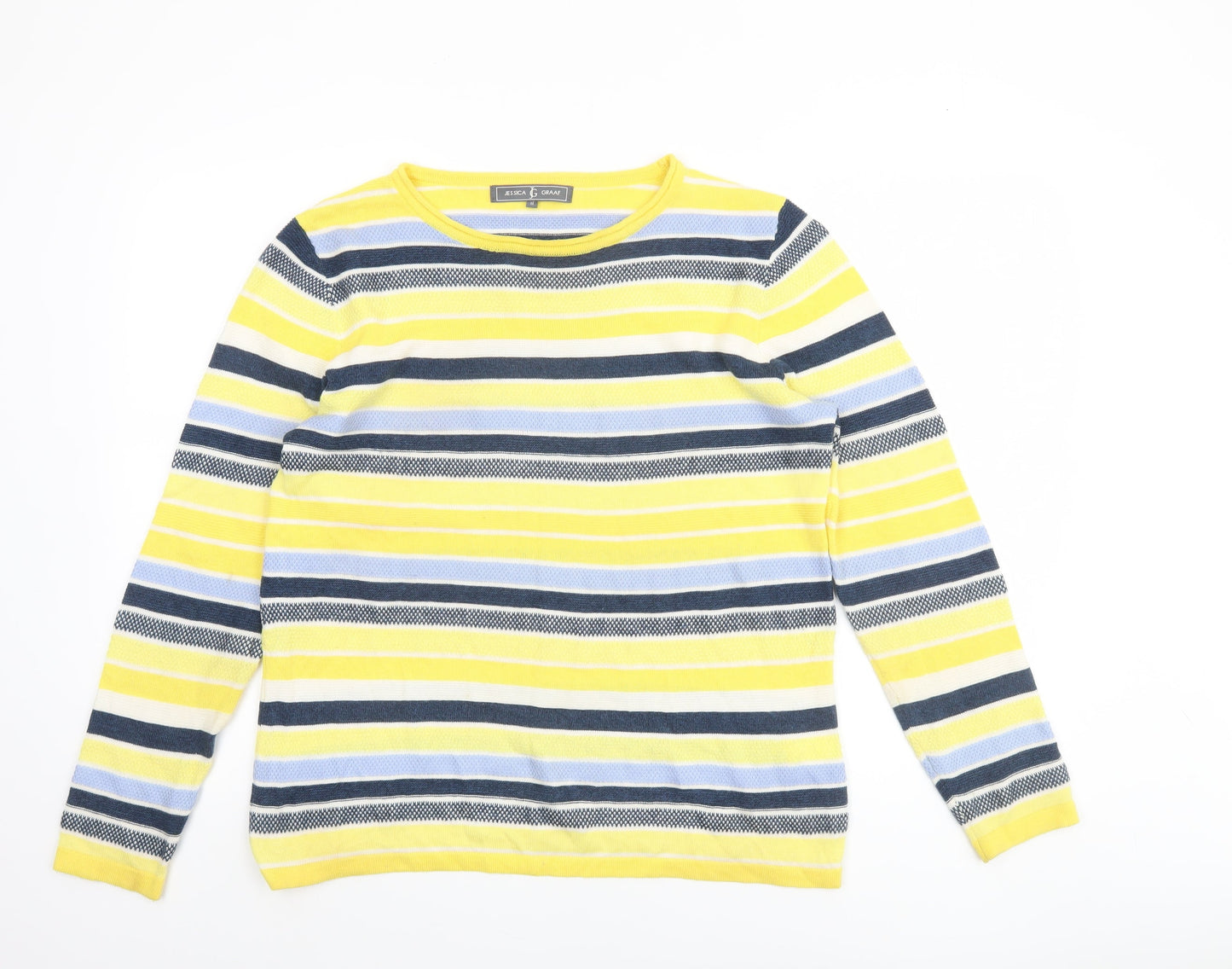 Womens UK Size M Jessica Graaf Yellow Pullover Jumper