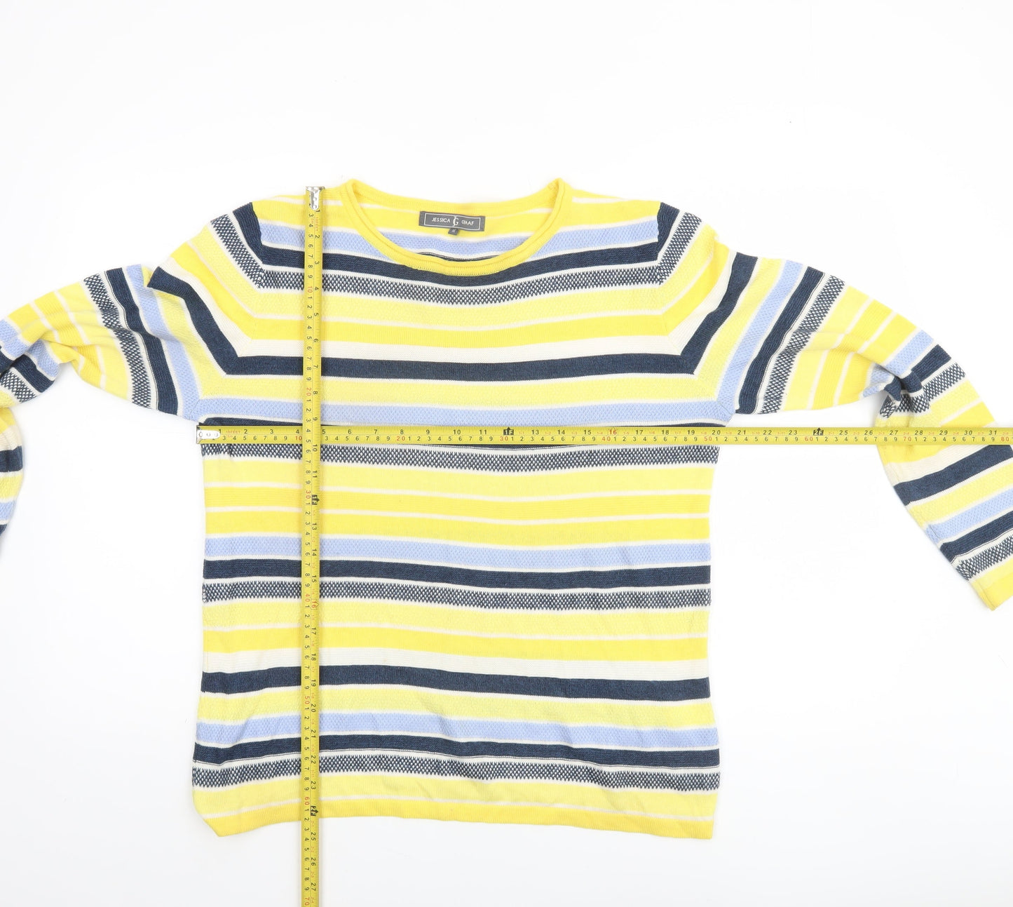 Womens UK Size M Jessica Graaf Yellow Pullover Jumper