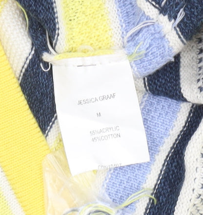 Womens UK Size M Jessica Graaf Yellow Pullover Jumper