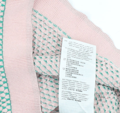 Esprit Women's Pink XS Mock Neck Short Sleeve Knit Top