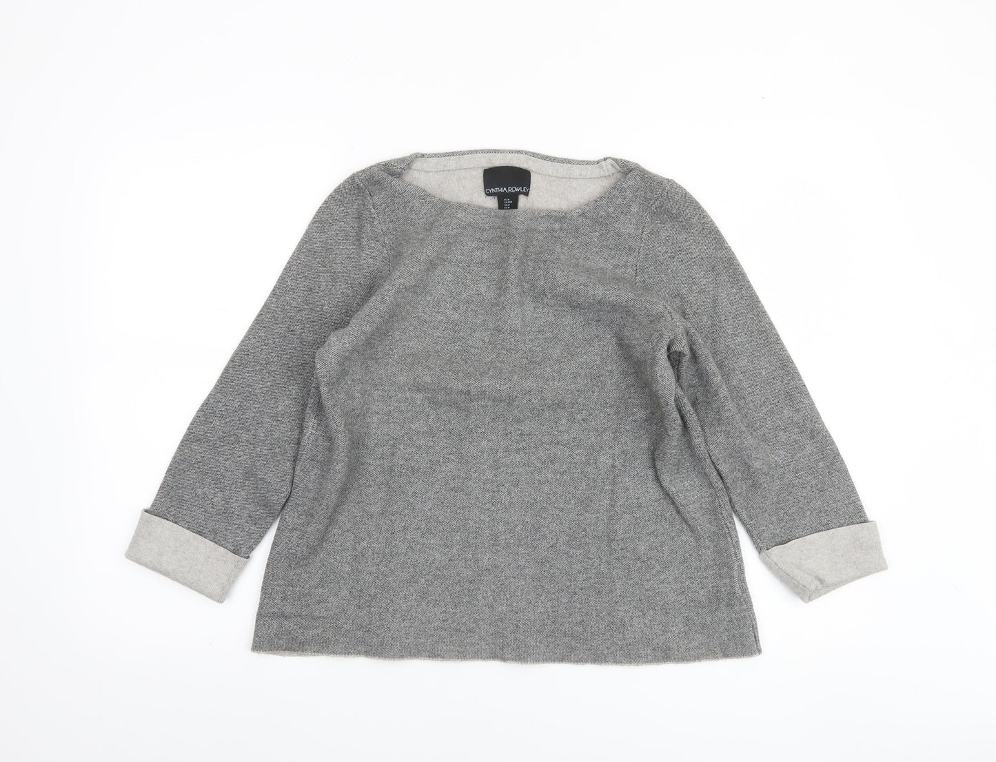 Womens UK Size M Cynthia Rowley Grey Pullover Jumper