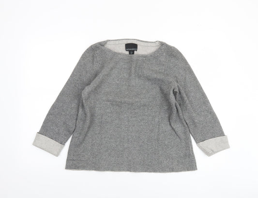 Cynthia Rowley Women Grey Wool Blend Pullover Jumper Size M