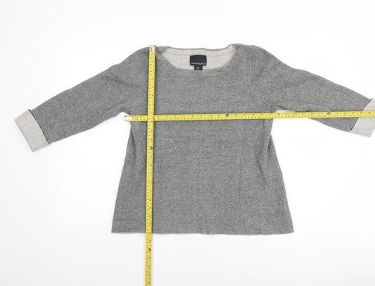 Cynthia Rowley Women Grey Wool Blend Pullover Jumper Size M