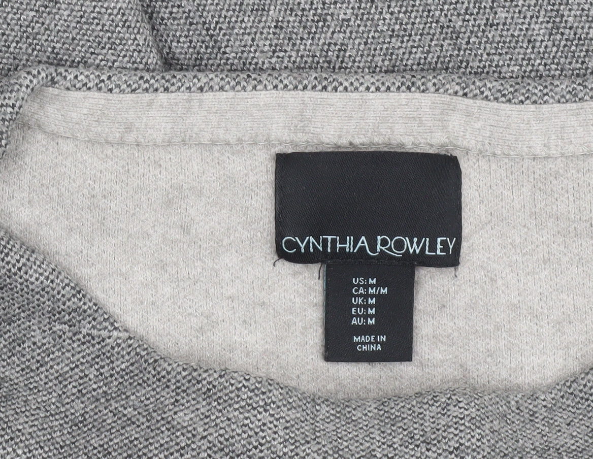 Womens UK Size M Cynthia Rowley Grey Pullover Jumper