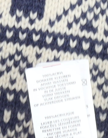 Cedar Wood State Men's Blue Skull Fair Isle Knit Jumper M