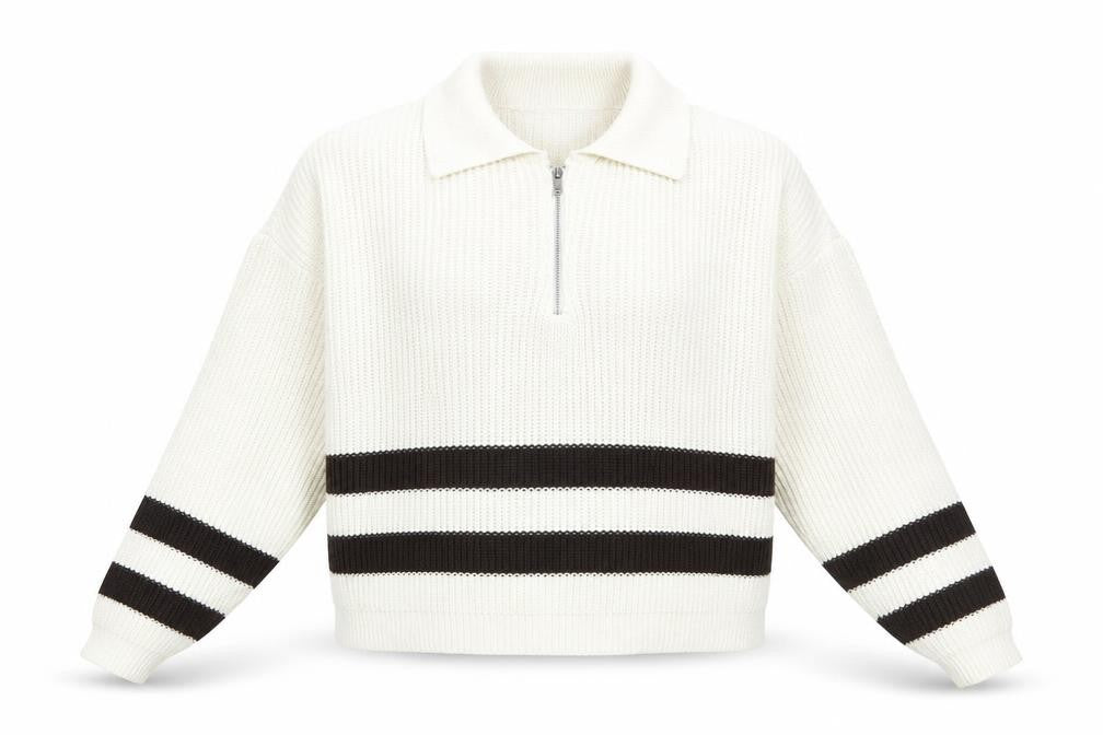 Womens UK Size S Pink Vanilla White Half Zip Jumper