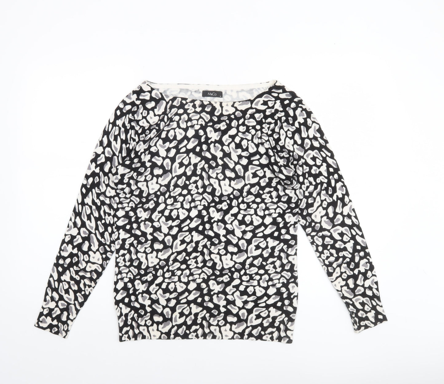 Womens UK Size 12 M&Co Black Pullover Jumper
