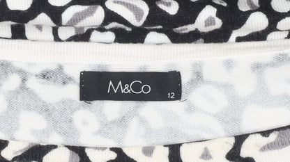 Womens UK Size 12 M&Co Black Pullover Jumper
