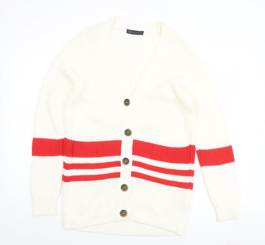 Womens UK Size S Marks and Spencer Ivory Cardigan Jumper