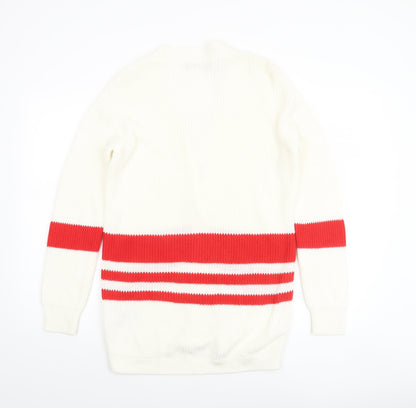 Womens UK Size S Marks and Spencer Ivory Cardigan Jumper