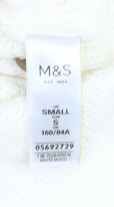 Womens UK Size S Marks and Spencer Ivory Cardigan Jumper