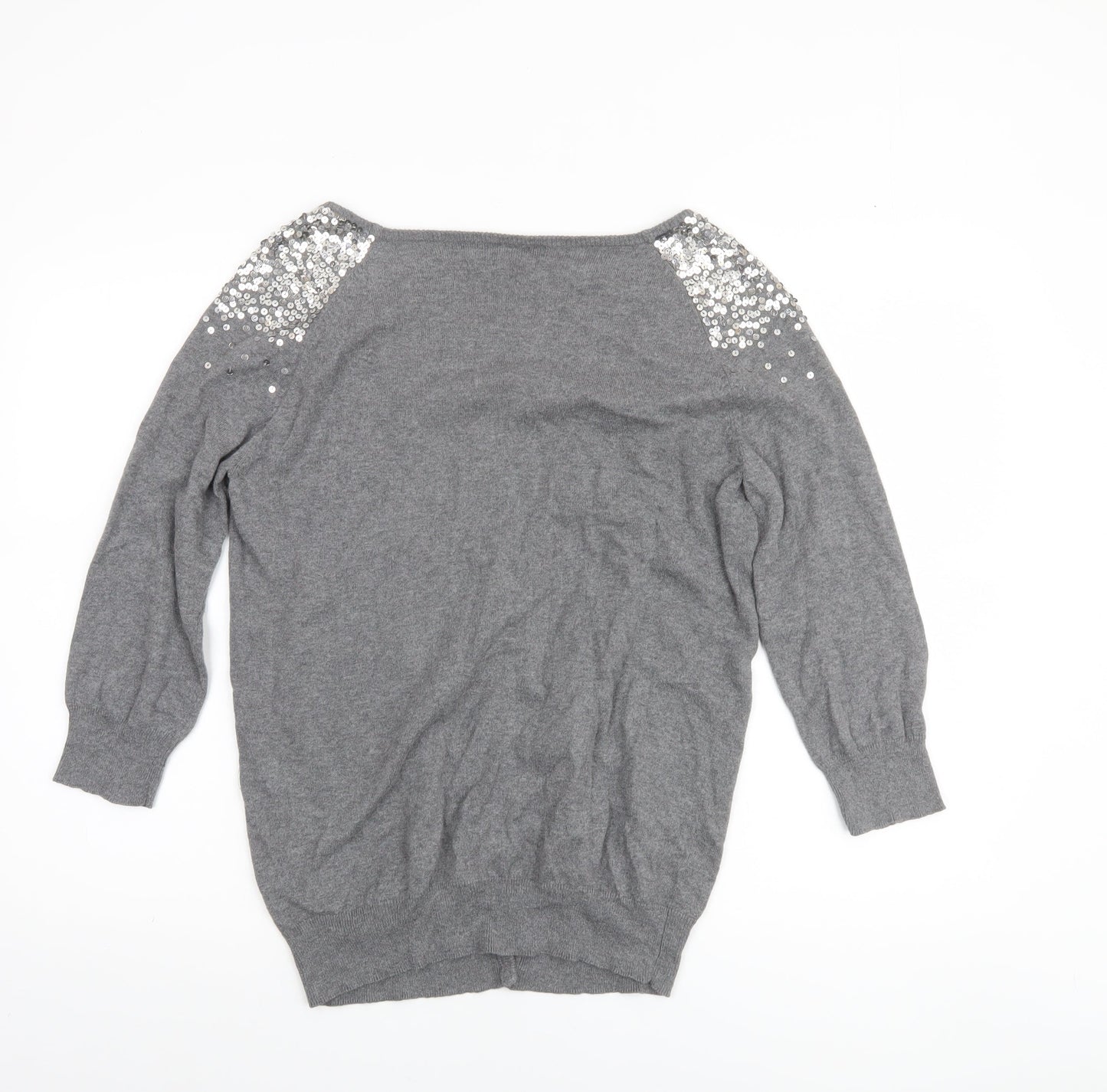 Womens UK Size 14 Evie Grey Cardigan Jumper