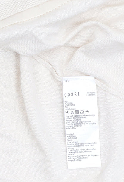 Coast Women’s Ivory Ruffle Sleeve Open Knit Cardigan XS