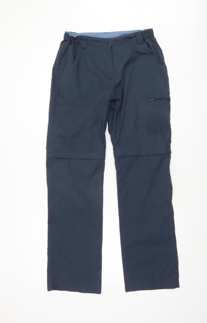 Mountain Warehouse Womens Blue Cargo Trousers UK 10 Lightweight Outdoor Pants