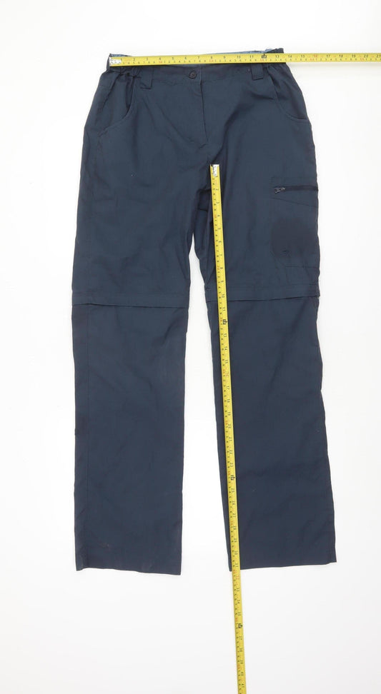 Mountain Warehouse Womens Blue Cargo Trousers UK 10 Lightweight Outdoor Pants