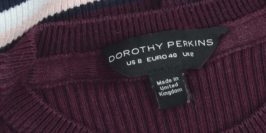 Dorothy Perkins Women’s Multicoloured Striped Midi Bodycon Dress Size 12