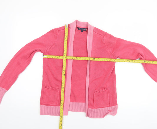 Crew Clothing Company Women's Pink Size 8 Cotton Cardigan