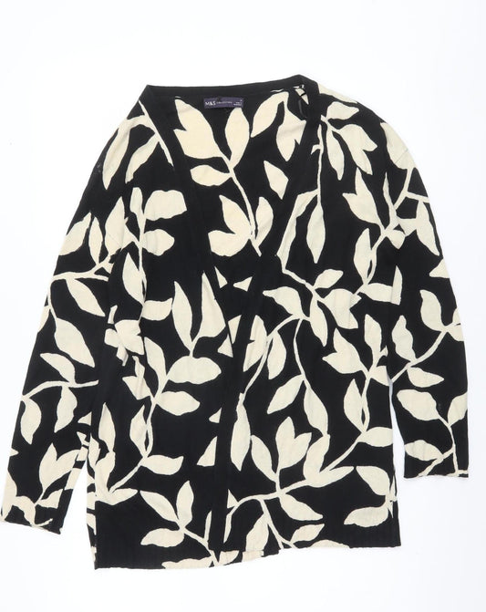 Womens UK Size S Marks and Spencer Black Cardigan Jumper