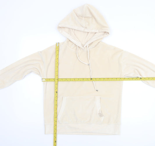 George Women’s Beige Velour Pullover Hoodie Size 4-6