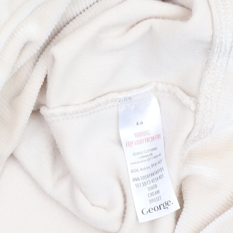Womens UK Size 4-6 George Beige Pullover Hoodie