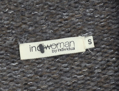 Womens UK Size S IndiWoman by Individual Brown Cape Jumper