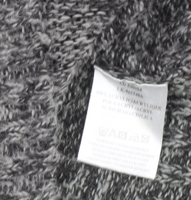 Brave Soul Women Grey Long Sleeve Collared Button Cardigan Size 14