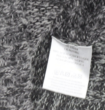 Brave Soul Women Grey Long Sleeve Collared Button Cardigan Size 14