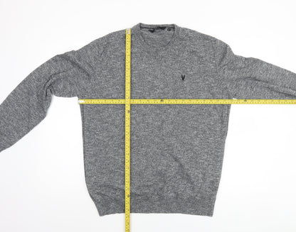 Very Man Mens Grey Cotton Blend Long Sleeve Pullover Jumper L