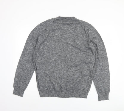 Very Man Mens Grey Cotton Blend Long Sleeve Pullover Jumper L