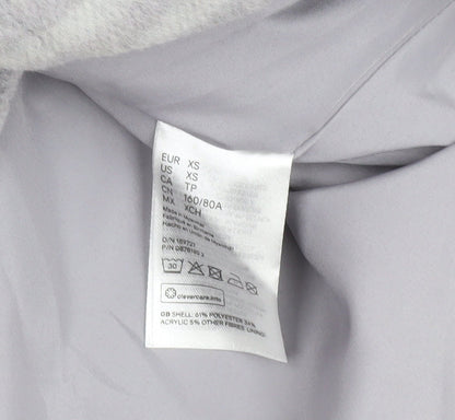 H&M Women's Grey Check Long Sleeve Shacket Jacket XS