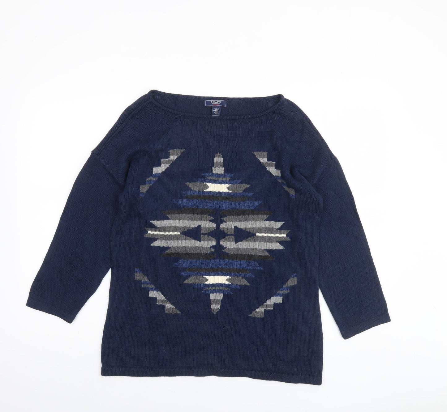 Womens UK Size M Chaps Blue Pullover Jumper
