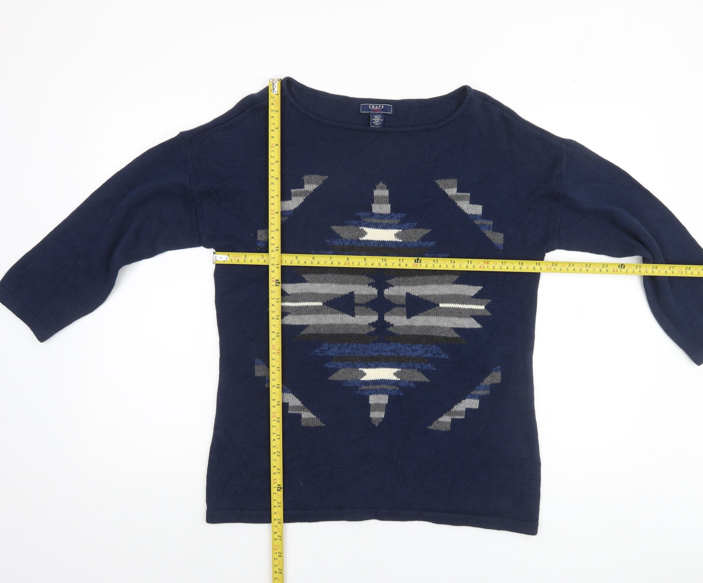 Womens UK Size M Chaps Blue Pullover Jumper