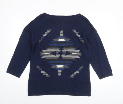 Womens UK Size M Chaps Blue Pullover Jumper