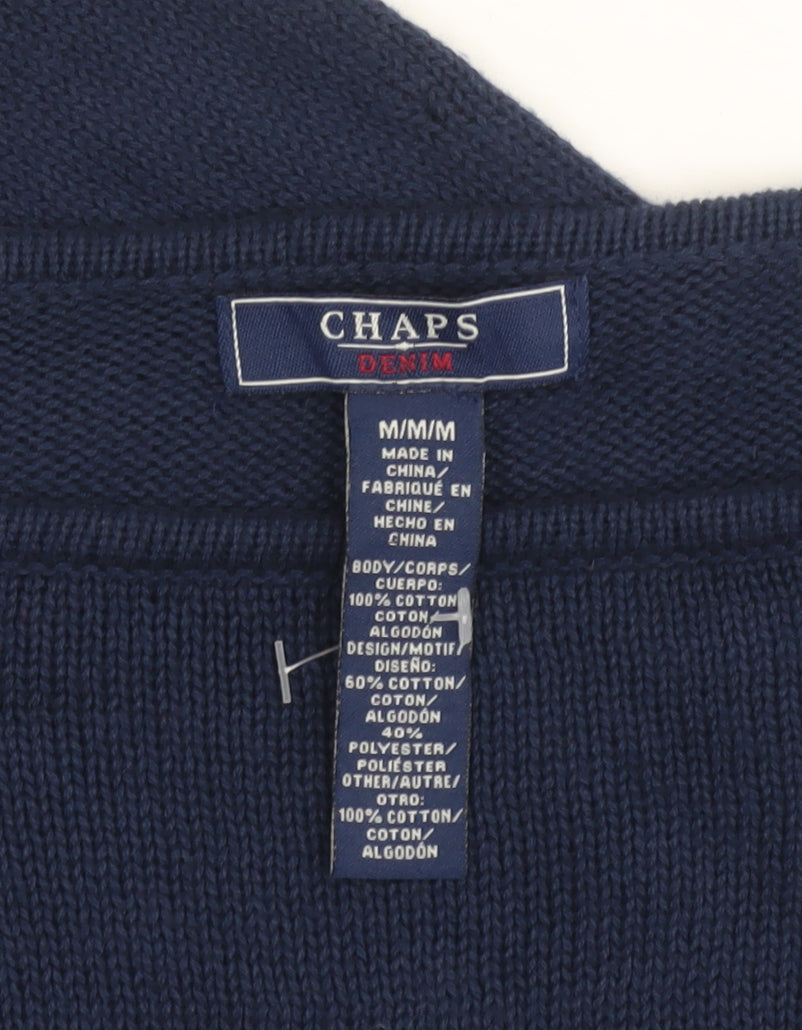 Womens UK Size M Chaps Blue Pullover Jumper