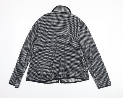 Papaya Women's Black Knit Collared Button Cardigan Size 16