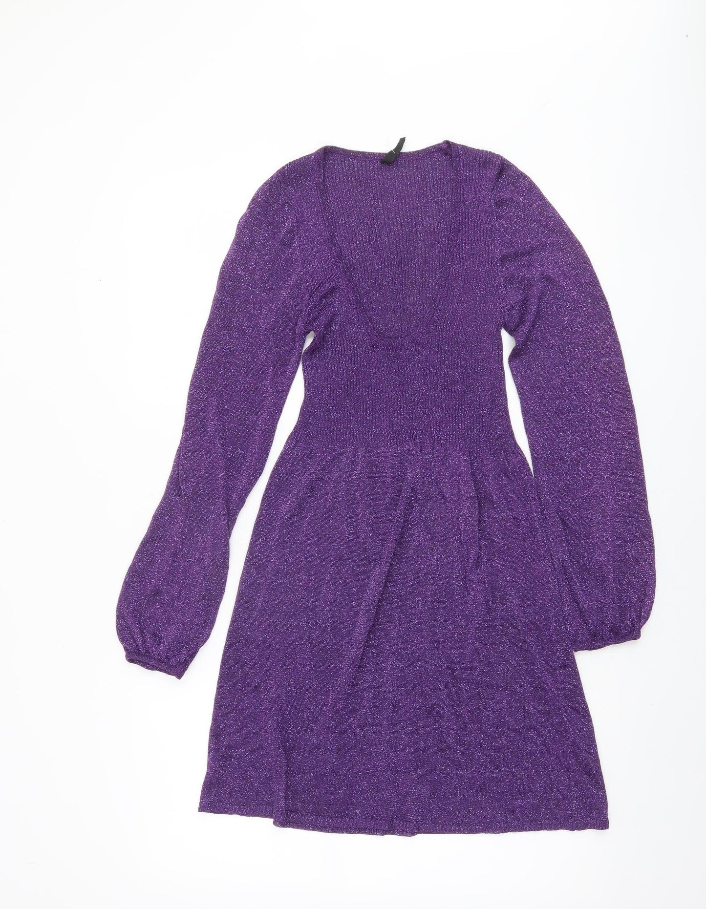 Womens UK Size L GRAB denim Fit & Flare Dress
