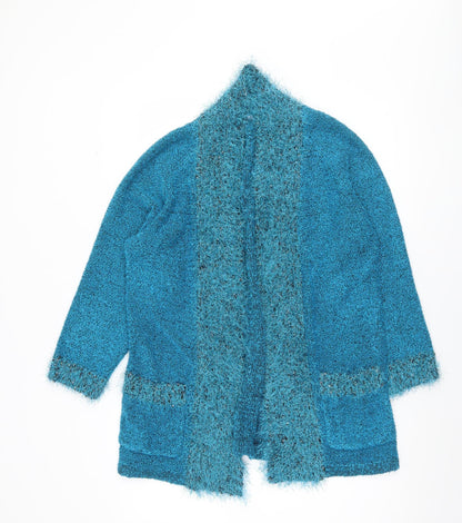 Womens UK Size M Iltex Blue Cardigan Jumper