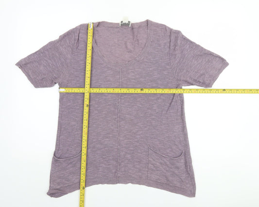 Womens UK Size 12 Peter Hahn Purple Pullover Jumper