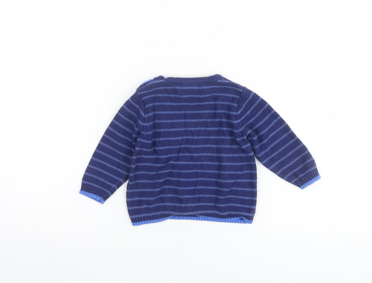 Mini Club Baby Blue Dinosaur Knit Jumper 3-6 Months Unisex Pullover