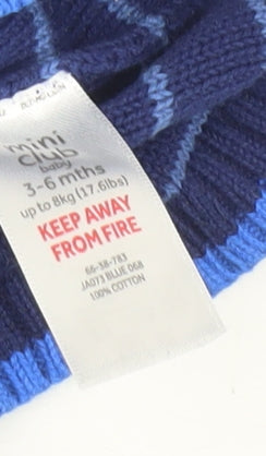 Mini Club Baby Blue Dinosaur Knit Jumper 3-6 Months Unisex Pullover